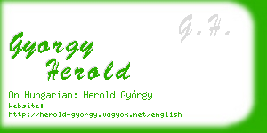 gyorgy herold business card