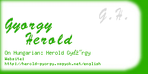 gyorgy herold business card